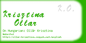 krisztina ollar business card