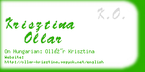 krisztina ollar business card